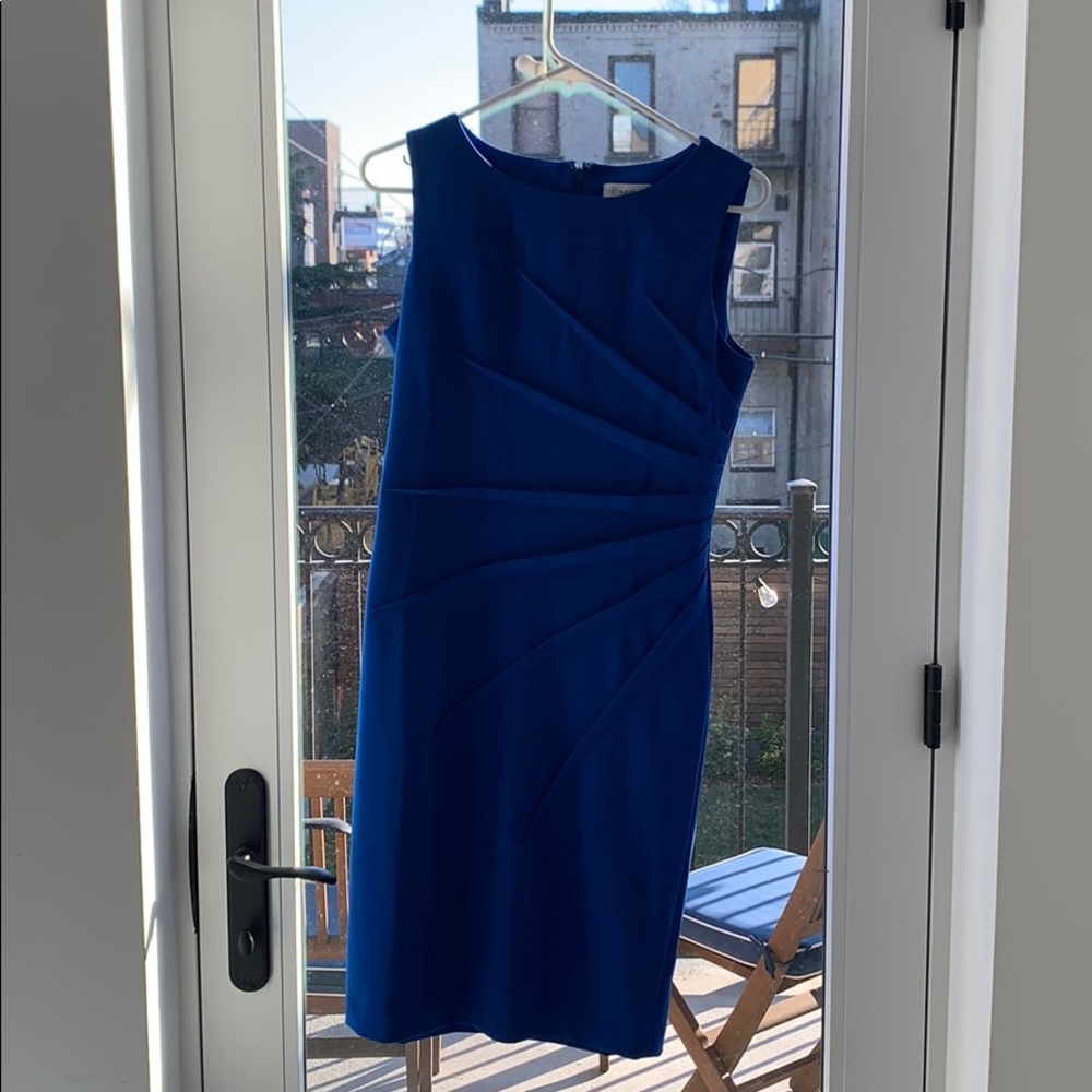 Calvin Klein Sheath Dress - Blue Size 8